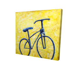 Canvas 24 x 24 - 3D - Blue bike abstract