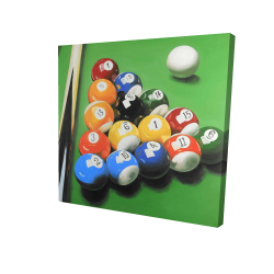 Canvas 48 x 48 - 3D - Pool table with ball formation
