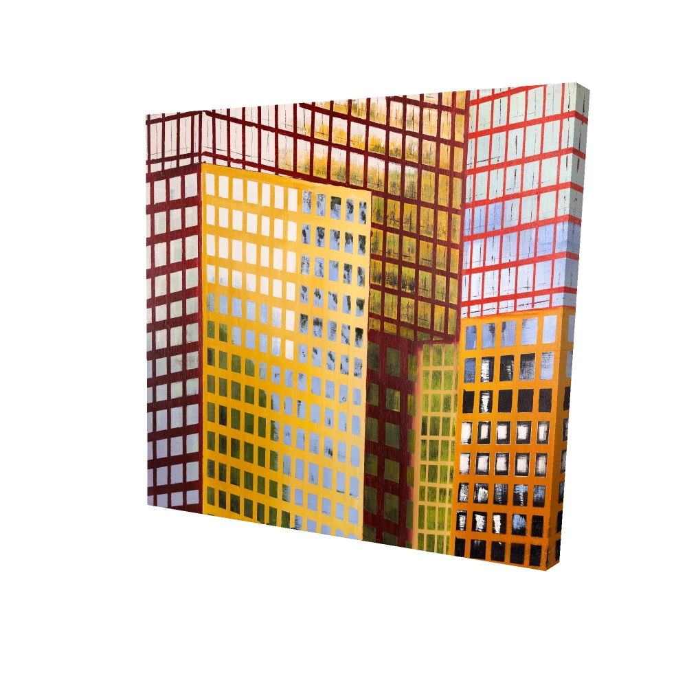Canvas 24 x 24 - 3D - Skyscrapers