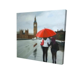 British under umbrella in front of the big ben