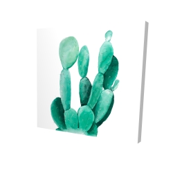 Canvas 48 x 48 - 3D - Watercolor paddle cactus