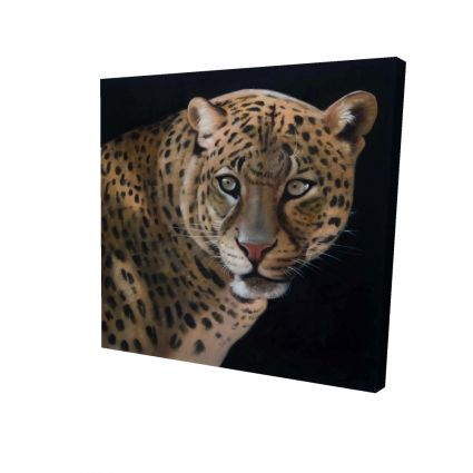 Realistic fierce leopard