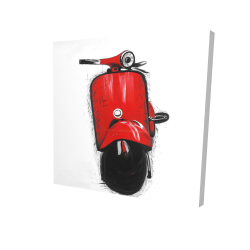 Canvas 48 x 48 - 3D - Red italian scooter