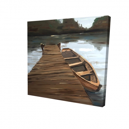 Lake, dock and boat