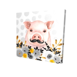 Canvas 24 x 24 - 3D - Little disguised pig