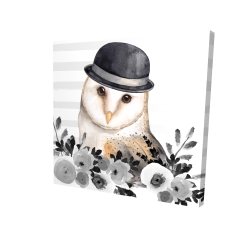 Canvas 24 x 24 - 3D - Owl detective