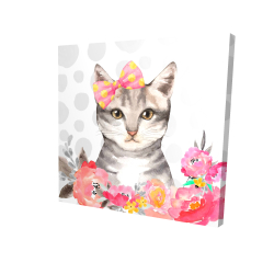Canvas 48 x 48 - 3D - Charming cat