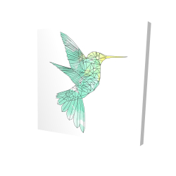 Canvas 24 x 24 - 3D - Geometric hummingbird