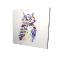 Textured abstract owl
