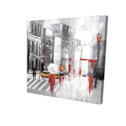 Abstract cloudy city street