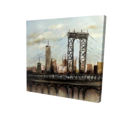 Pont de ville par un jour gris