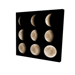 Canvas 36 x 36 - 3D - Eclipse in nine phases