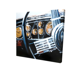 Canvas 24 x 24 - 3D - Vintage car interior