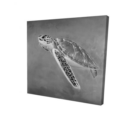 Grayscale sea turtle
