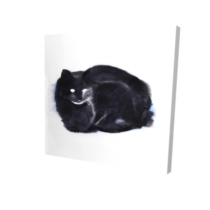 Abstract watercolor cat