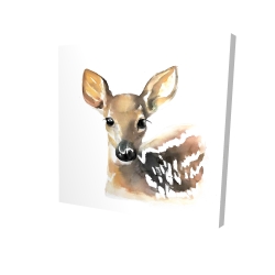 Watercolor fawn face