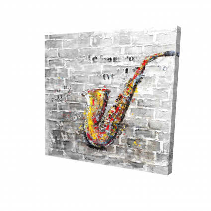 Graffiti of a saxophone