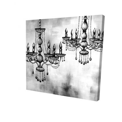 Two crystal chandeliers