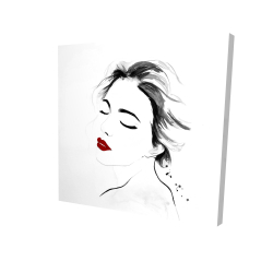 Portrait de dame sereine en noir