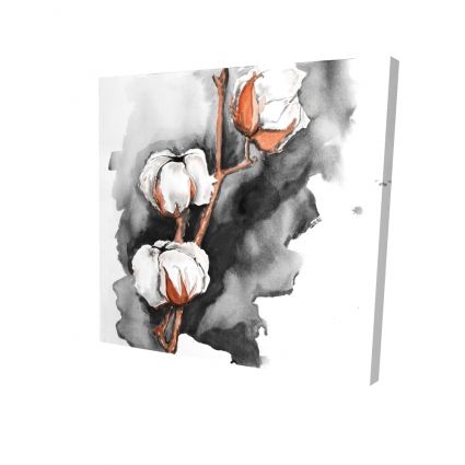 Fleurs de cotton sur fond noir