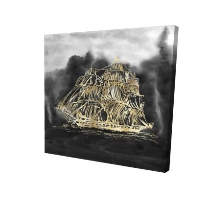 Illustration of a  old sailing ship