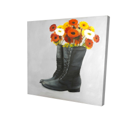 Boots full of flowers