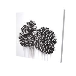 Three small pine cones