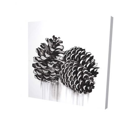 Three small pine cones