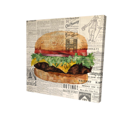 Vintage style all dressed cheeseburger
