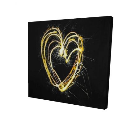 Feux d'artifices en coeur
