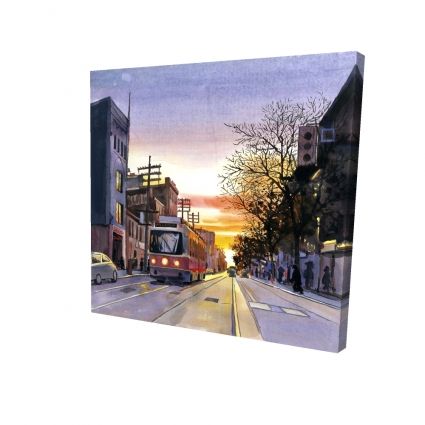 Coucher de soleil une rue torontoise