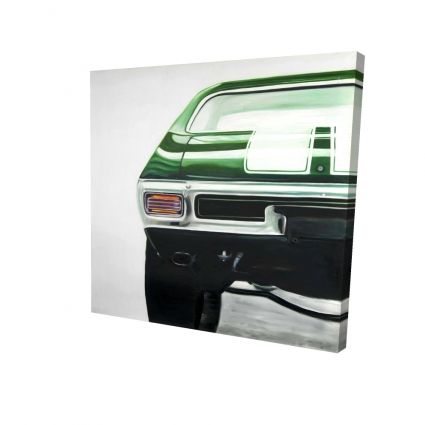 Classic dark green car