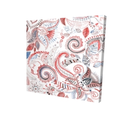 Canvas 24 x 24 - 3D - Paisley pattern