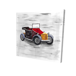 Canvas 24 x 24 - 3D - Vintage car with sunroof