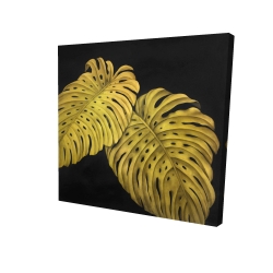 Feuille monstera doré