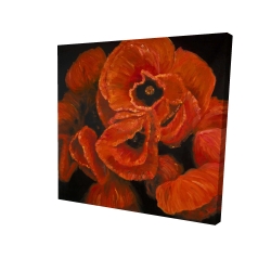 Canvas 24 x 24 - 3D - Poppy bouquet
