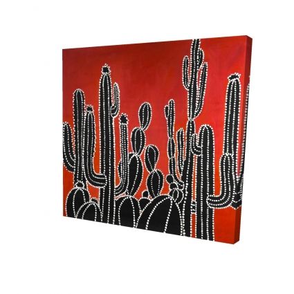 Black tall cactus