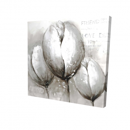 Three white tulips