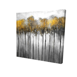 Toile 24 x 24 - 3D - Forêt abstraite jaune