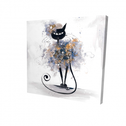 Cartoon black cat