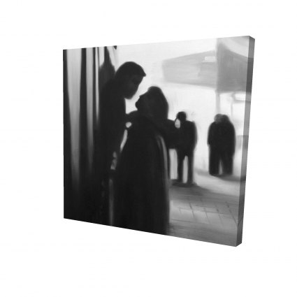 Couple at the train station