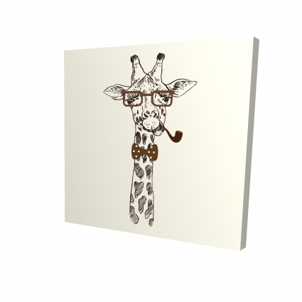 Funny giraffe with a pipe