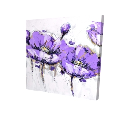Fleurs mauves abstraites