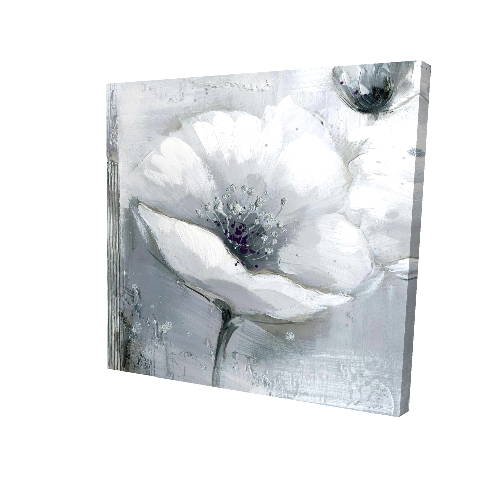 Flower Garden in Simple Gray-scale Solvang CA Canvas Print