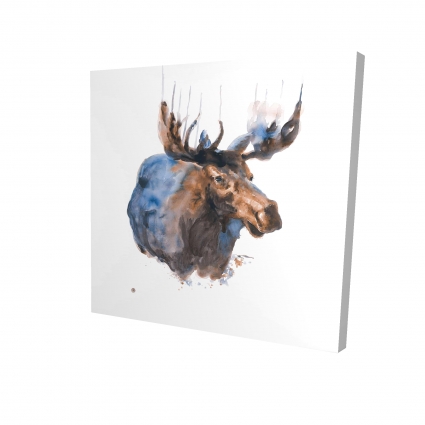 Abstract blue moose