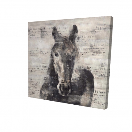 Abstract horse with typography
