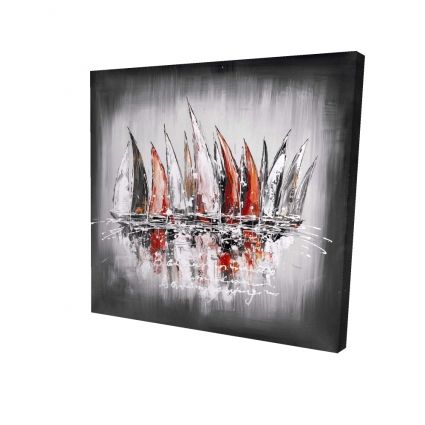 Sailboats with paint splash