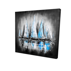 Blue sailboats