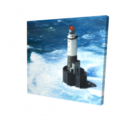 Unleashed waves on a lighthouse