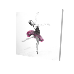 Canvas 48 x 48 - 3D - Small pink ballerina